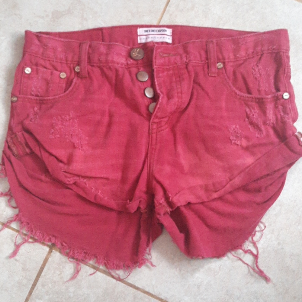 One Teaspoon red shorts